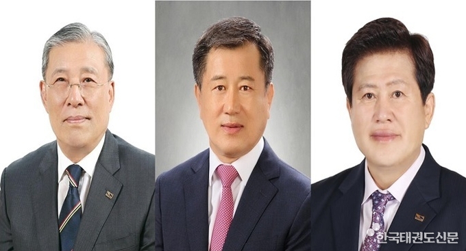 좌로 부터 기호1번 최영열 후보, 기호2번 김현성 후보, 기호3번 오노균 후보