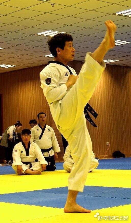 이송학 국기원 품새강사의 품새강의 장면