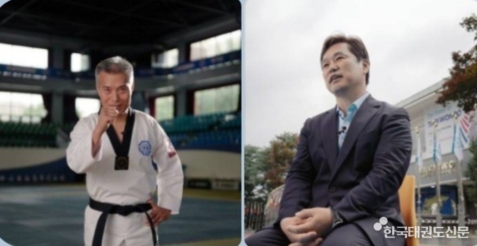 태권도챌린지를 공동 기획한 님승현(좌측) 국기원 시범단장과 국기원 이론 교수 이지성(우측) 박사
